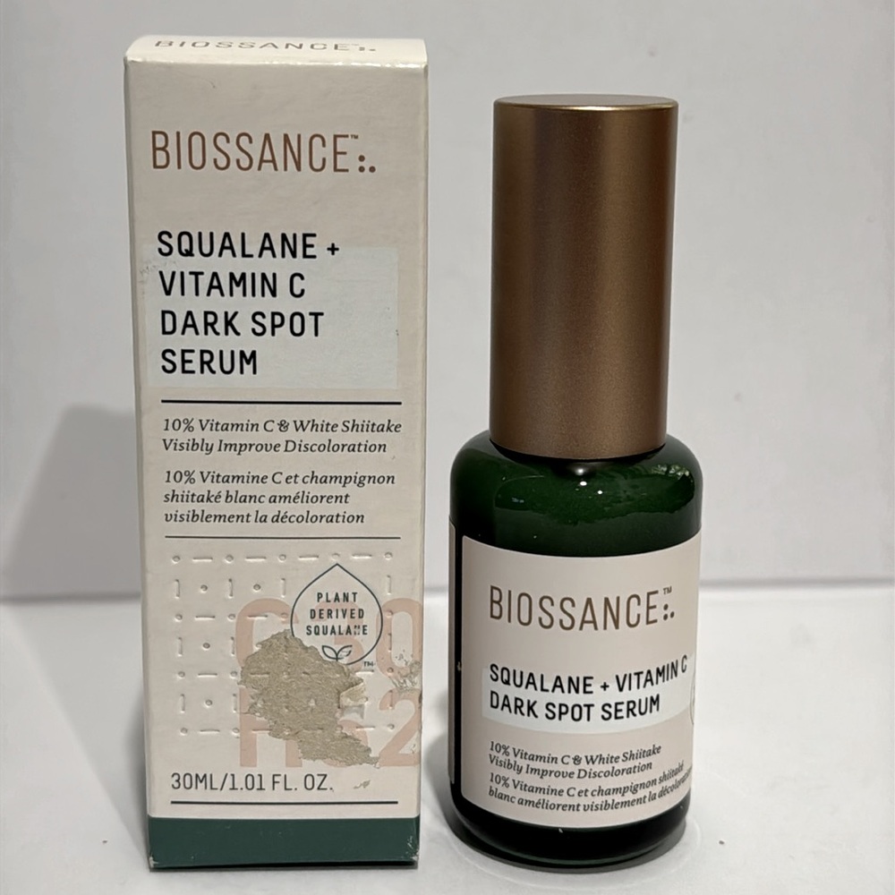 Biossance SQUALANE + VITAMIN C DARK SPOT SERUM Full Size 1.01 Oz. NEW IN BOX!
